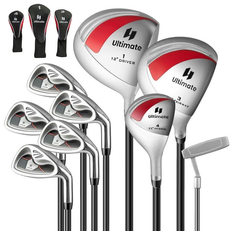 Gymax Women's 9 Pieces Complete Golf Club Set w/ 460cc Alloy Driver & Head Covers Red Gymax Women's 9 Pieces Complete Golf Club Set w/ 460cc Alloy Driver & Head Covers Red