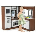 thumbnail image 1 of Gymax Wooden Corner Play Kitchen w/ Lights & Sounds Water Circulation System for Kids, 1 of 10