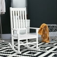 thumbnail image 1 of Gymax Wooden Rocking Chair, High Back Porch Rocker White, 1 of 10