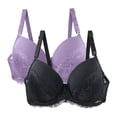 thumbnail image 1 of Gymayou 2 Pack Women Lace Minimizer Bra Set Underwire Full Coverage Anti Sag Gathered Support Bra for Large Bust Orange 100D, 1 of 3