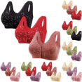 thumbnail image 1 of Gymayou 3 Pack Front Snap Closure Bras for Older Women Full Coverage Comfort Wireless Bralettes Wide Strap Support Bras for Elderly Ladies Beige L, 1 of 5