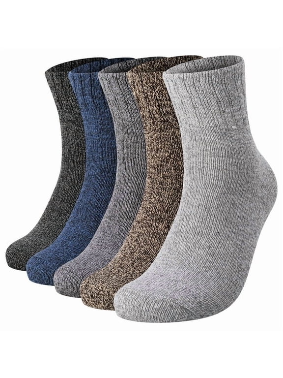 5 Pack Cotton Sock For Women Thick Warm Boots Socks For Winter Thermal Crew Socks