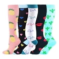 thumbnail image 1 of Gymayou 5 Pairs Compressie Sports Socks Support Knee High Stockings Z02 Multicolor1, 1 of 1