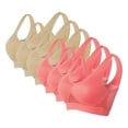 thumbnail image 1 of Gymayou 6 Pack Padded Sports Bras Women Cooling Bra Large Breasts Push Up Seamless Breathable for Yoga Running Comfy Sports Bras for Women Multicolor#10 3XL, 1 of 2