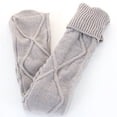 thumbnail image 1 of Gymayou Cable Knit Thigh High Socks for Women Over the Knee Boot Socks Leg Warmer Winter Stockings Gray One Size, 1 of 3