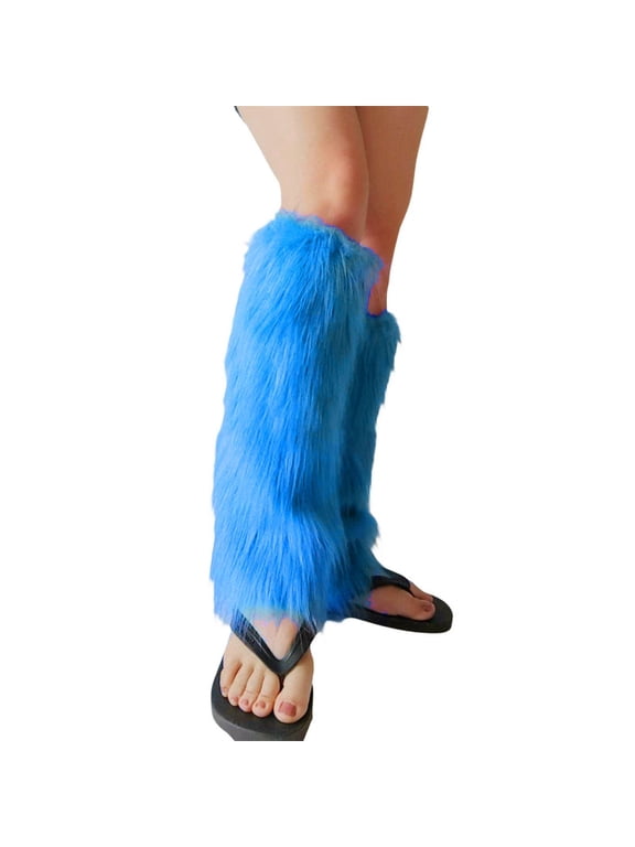 Faux Fur Fuzzy Leg Warmers Furry Boot Covers for Women Furry Boot Cuffs Fuzzy Shoes Cover Socks