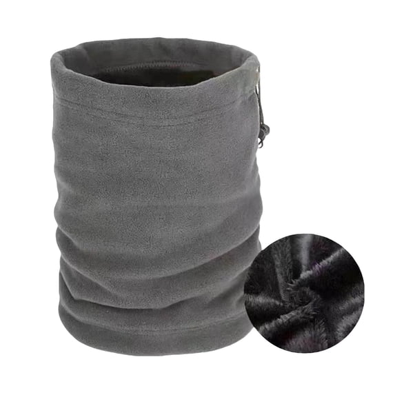 Gymayou Fleece Lined Adjustable Drawstring Neck Warmer Soft Fleece Tube Neck Scarf Neck Gaiter for Men Women Cold Weather Face Cover