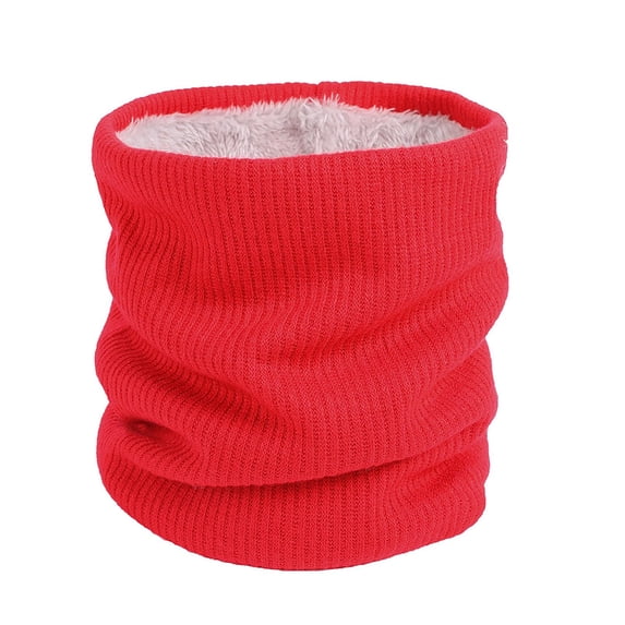 Gymayou Fleece Lined Ribbed Knit Neck Gaiter for Men Women Thick Thermal Winter Neck Warmer Tube Neck Scarf Warm Outdoor Neck Sleeve Ski Face Cover