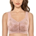 thumbnail image 1 of Gymayou Front Snap Bras for Senior Women Comfort Soft Breathable Wireless Bra Size 42, 1 of 3