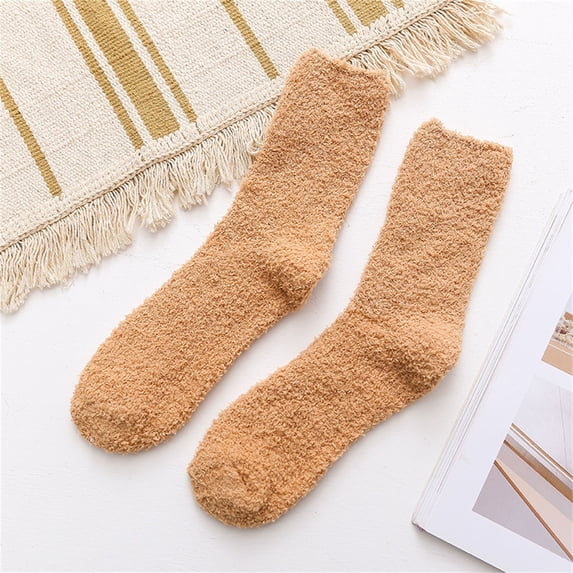Gymayou Fuzzy Fluffy Warm Cozy Slipper Socks for Men Winter Soft Comfy Fleece Sleep Socks