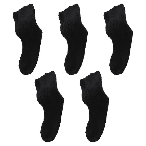 Gymayou Fuzzy Socks for Women Cozy Fluffy Slipper Sleep Socks 5 Pairs Soft Plush Warm Winter Socks