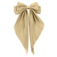 thumbnail image 1 of Gymayou Hair Bows for Women Big Bow Hair Clips Satin Hair Bows Clips Oversized Long Tail Large Hair Barrettes Khaki, 1 of 1