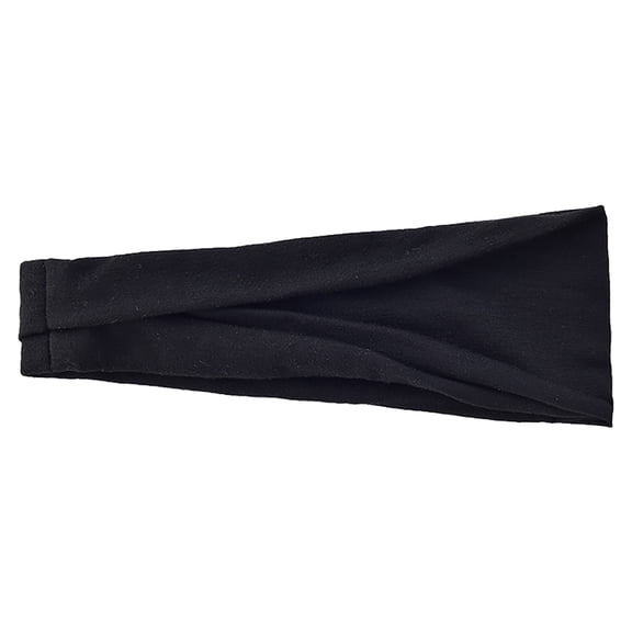 Gymayou Headbands for Women Men Non Slip Wide Elastic Sports Sweatband Headband Soft Stretchy Hair Bands for Yoga Black