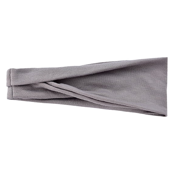 Gymayou Headbands for Women Men Non Slip Wide Elastic Sports Sweatband Headband Soft Stretchy Hair Bands for Yoga Gray