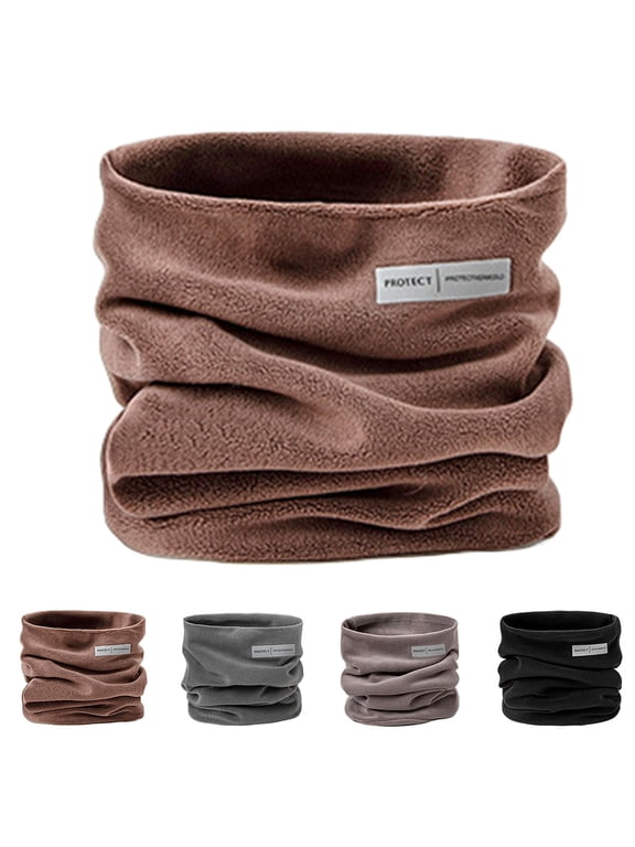 Men Winter Thermal Neck Warmer Soft Fleece Windproof Neck Gaiter Multifunctional Outdoor Neck Cover Cold Weather Warm Neck Sleeve