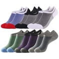 thumbnail image 1 of Gymayou No Show Socks for Men Cotton Thin Low Cut Non Slip for Loafer Flats Sneakers 6-10/11-13, 1 of 8