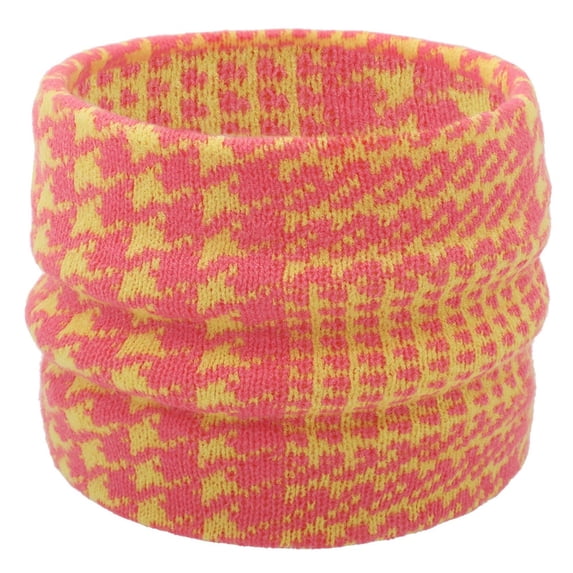 Gymayou Plaid Knit Neck Gaiter for Men Women Double Layer Loose Tube Neck Warmer Fashion Checkered Neck Cover Breathable Warm Outdoor Neck Scarf