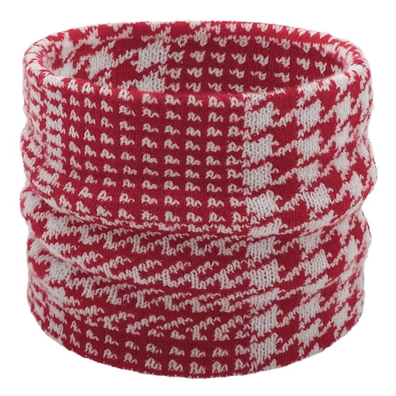 Gymayou Plaid Knit Neck Gaiter for Men Women Double Layer Loose Tube Neck Warmer Fashion Checkered Neck Cover Breathable Warm Outdoor Neck Scarf