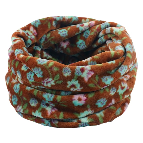 Gymayou Printed Soft Warm Neck Gaiter for Men Women Double Layer Tube Neck Warmer Windproof Fashion Neck Cover Autumn Winter Neck Scarf