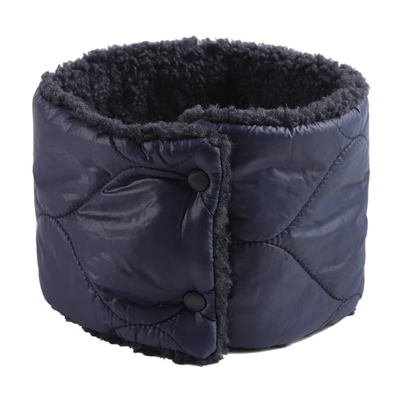 Gymayou Quilted Windproof Neck Warmer Fleece Lined Button Adjustable Neck Gaiter for Men Women Winter Thermal Padded Neck Cover