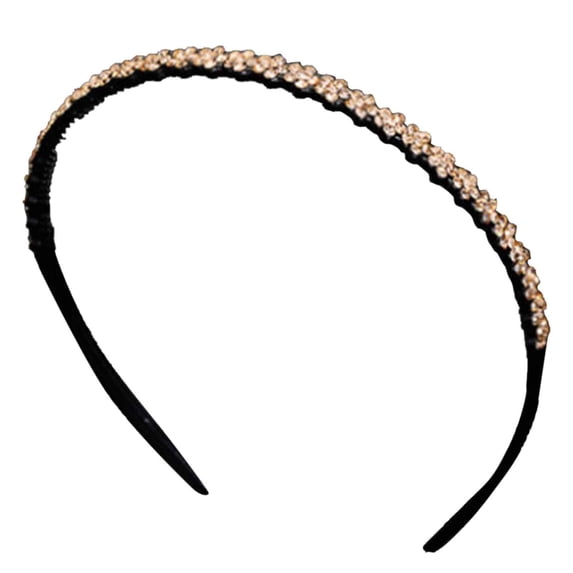 Gymayou Rhinestone Headbands for Women Glitter 1PC Non Slip Bling Hair Band with Teeth for Prom Party