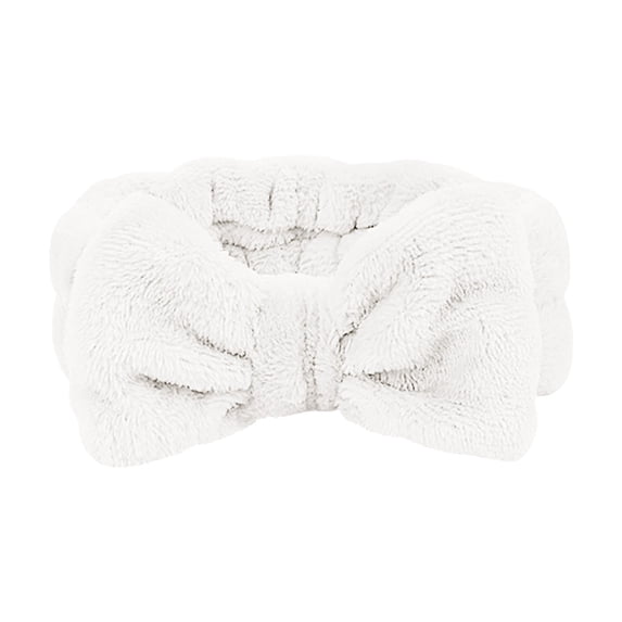 Gymayou Spa Headbands Makeup Bow Headband For Washing Face skincare headbands for women White