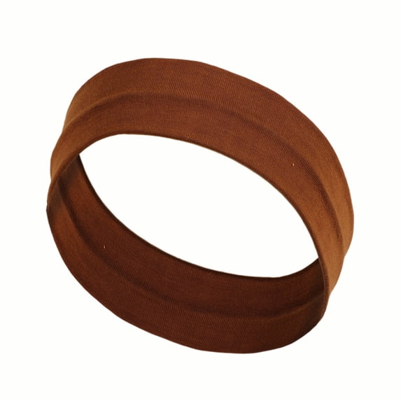 Gymayou Sweat Headbands for Women Non Slip Workout Headbands Soft Elastic Headband for Daily Workout Yoga Brown