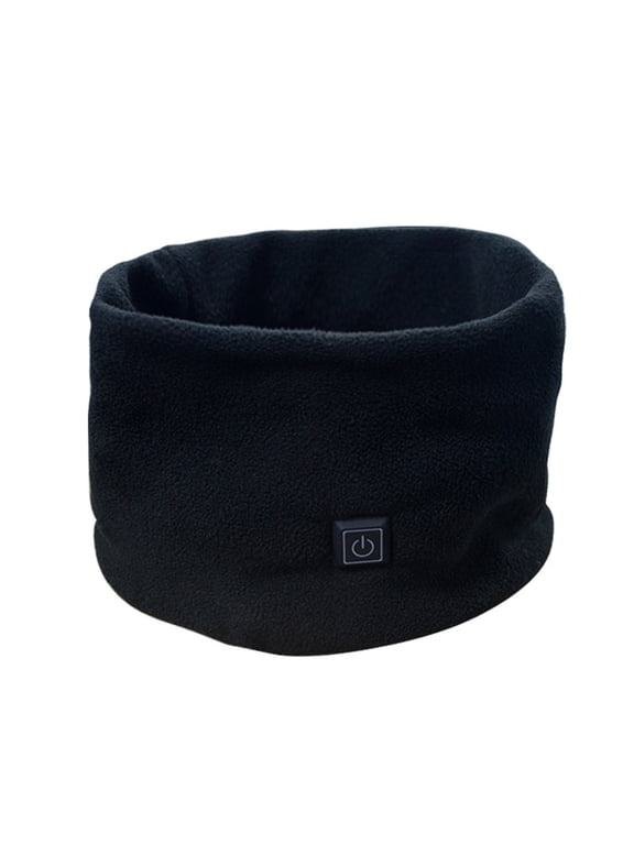 USB Heated Neck Gaiter for Men Women 3 Temperature Settings Fleece Heating Neck Warmer Rechargeable Thermal Neck Scarf