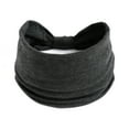 thumbnail image 1 of Gymayou Wide Headbands for Women Knotted No Slip Head Bands Soft Turban Headband for Yoga Workout Dark Gray, 1 of 3