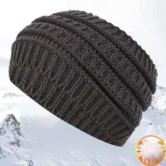 Gymayou Winter Ponytail Beanie for Women Warm Beanie Tail Soft Stretch Cable Knit Messy High Bun Hat