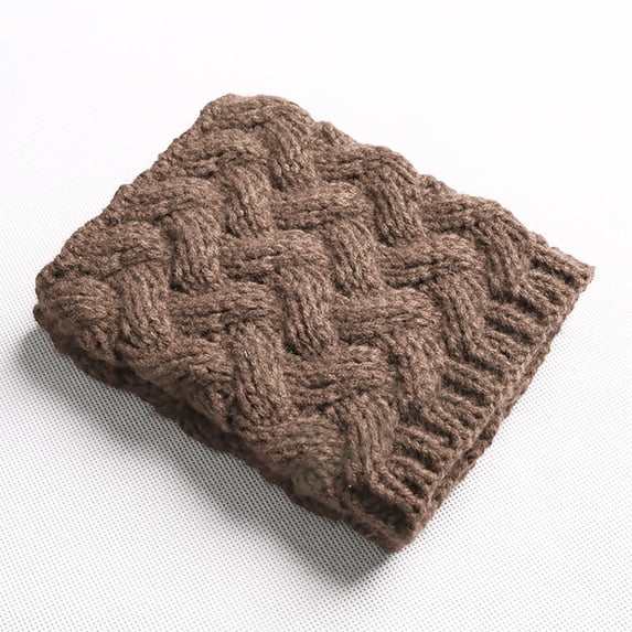 Gymayou Winter Warm Boot Cuffs for Women Crochet Knitted Boot Socks Short Leg Warmers Khaki One Size