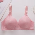 thumbnail image 1 of Gymayou Wire-Free Full Figure Bra for Middle-Aged Elderly Women Thin Full Coverage Brassiere Gentle Lift Anti-Sagging Bra with Side Support Pink 3XL, 1 of 8