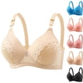 thumbnail image 1 of Gymayou Wireless Bra for Women Thin Lightweight Breathable No Underwire Bralette Gentle Gather Support Anti-Sagging Comfortable Bras Beige 36, 1 of 9