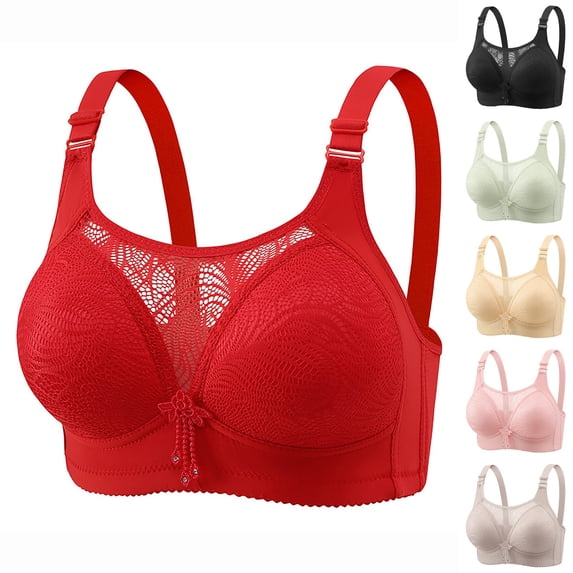 Gymayou Wireless Lace Bralette for Women Breathable Full Coverage Bra No Underwire Adjustable Strap Support Bra Beige 36