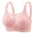 thumbnail image 1 of Gymayou Wireless Lace Bralette for Women Breathable Full Coverage Bra No Underwire Adjustable Strap Support Bra Pink 42, 1 of 8