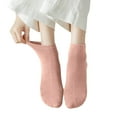 thumbnail image 1 of Gymayou Women Seamless Ankle Socks Winter Soft Cotton Spandex Casual Short Socks Comfort and Breathable Pink One Size, 1 of 2