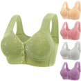 thumbnail image 1 of Gymayou Women Wireless Front Button Vest Bra Full Coverage Comfort Lingerie Wide Non-Slip Strap Easy Front Snap Sleep Underwear Beige 36, 1 of 9