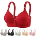 thumbnail image 1 of Gymayou Women Wireless Nursing Bra Front Snap Button Closure Breathable Mesh Maternity Bra Underarm Smoothing Beige L, 1 of 4