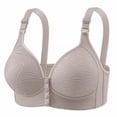 thumbnail image 1 of Gymayou Women Wireless Nursing Bra Front Snap Button Closure Breathable Mesh Maternity Bra Underarm Smoothing Grey M, 1 of 2