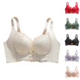 thumbnail image 1 of Gymayou Women Wireless Tank Bra Soft Nude-Feel Lace Push-Up For Small Bust Adjustable Straps Underarm Shaping Breathable Comfort Bras Beige 75, 1 of 3