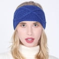 thumbnail image 1 of Gymayou Women's Cable Knitted Headbands Winter Chunky Ear Warmers Suitable for Daily Wear and Sport Blue, 1 of 4