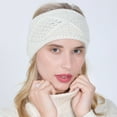 thumbnail image 1 of Gymayou Women's Cable Knitted Headbands Winter Chunky Ear Warmers Suitable for Daily Wear and Sport White, 1 of 4