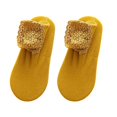 thumbnail image 1 of Gymayou Women's Ruffle Lace Ankle Socks Lace Trim Design Soft Cotton Blend for Daily Wear Yellow One Size, 1 of 2