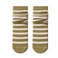 thumbnail image 1 of Gymayou Women’s Striped Mid‑Calf Slouch Socks Soft Cotton Casual Crew Socks Green/White, 1 of 3