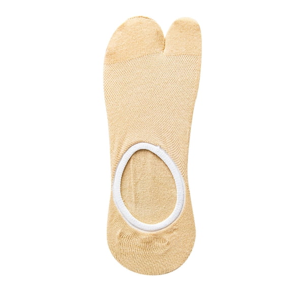 Gymayou Women's Tabi No Show Socks Non Slip Flip-Flop Invisible Socks Split Toe Liners
