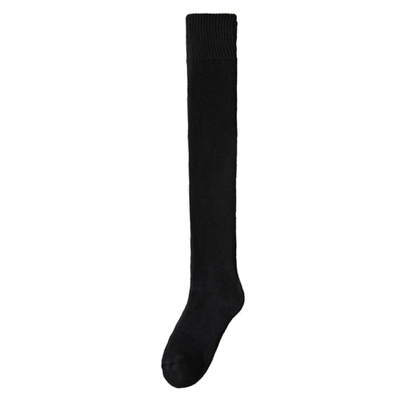 Gymayou Women's Winter Thermal Warm Socks Over the Knee Boot Stocking for Winter Black