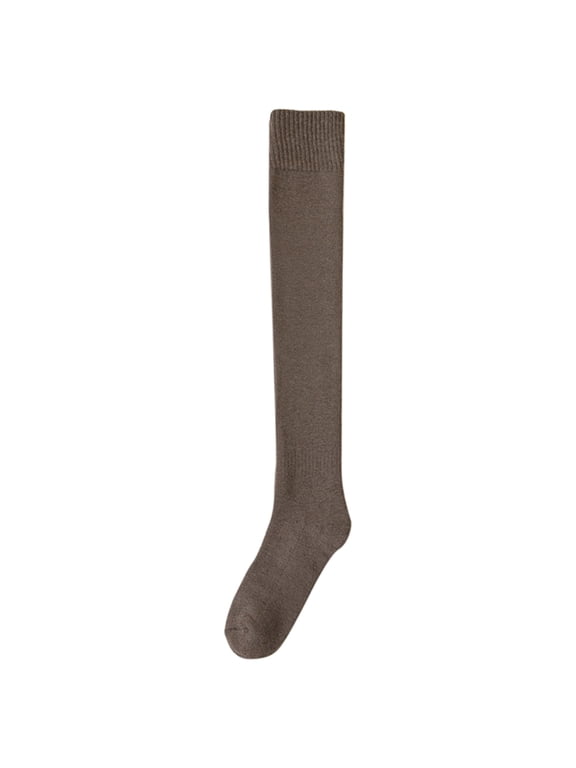Women's Winter Thermal Warm Socks Over the Knee Boot Stocking for Winter Coffee