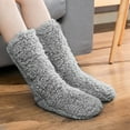 thumbnail image 1 of Gymayou Womens Slipper Fuzzy Socks Fluffy Winter Warm Thick Thermal Cozy Socks Z02/Dark Gray, 1 of 4