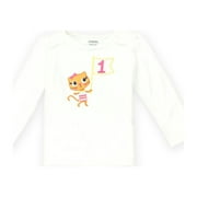 Gymboree Girls #1 Kitty Embellished T-Shirt, White, 18-24 mos
