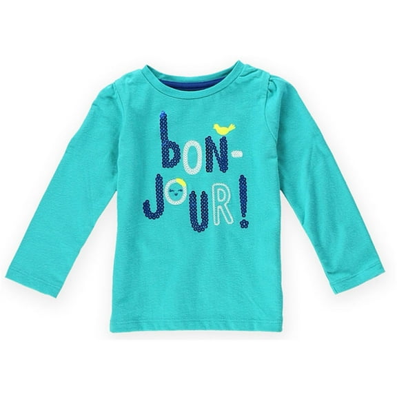 Gymboree Girls Bon Jour Embellished T-Shirt, Green, Infant, 12-18 mos
